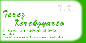 terez kerekgyarto business card